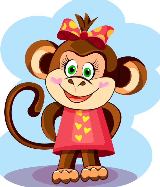 Funny monkey hero vector Funny monkey hero vector