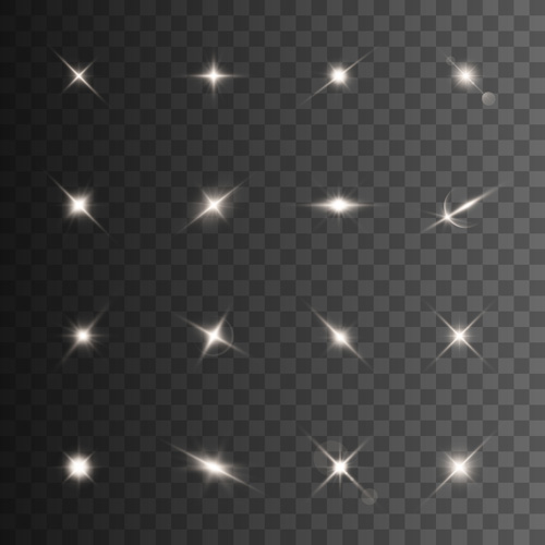 Glowing stars effects vector set 03 Glowing stars effects vector set 03