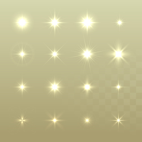 Glowing stars effects vector set 04 Glowing stars effects vector set 04
