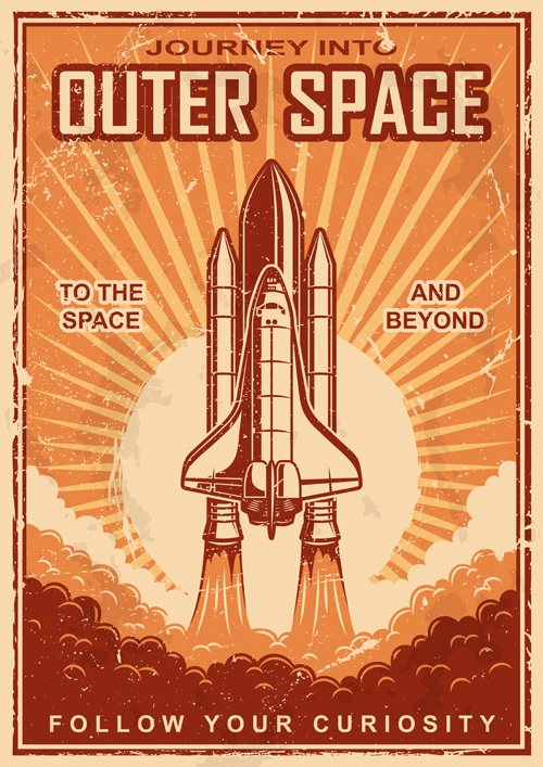 vintage space poster outer 