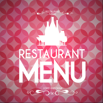 Round pattern background with restaurant menu vector 01 Round pattern background with restaurant menu vector 01