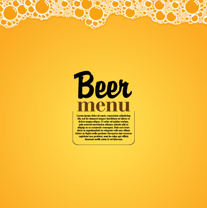yellow menu beer 