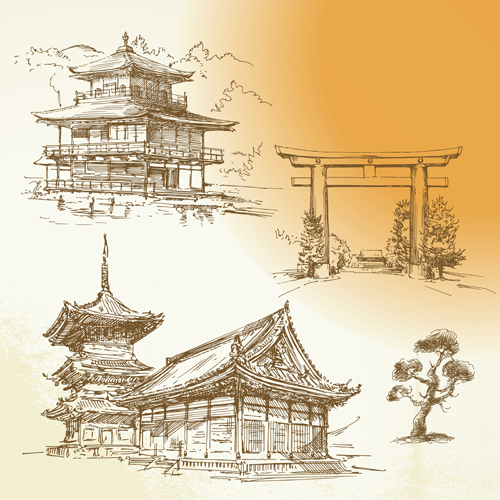 Japan Object design vector 07 Japan Object design vector 07