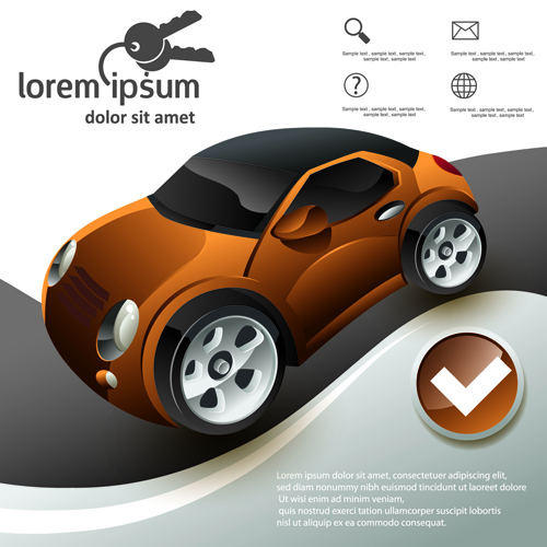 Car advertising poster template design vector 04 Car advertising poster template design vector 04