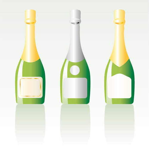 Champagne bottle vector material 01 Champagne bottle vector material 01