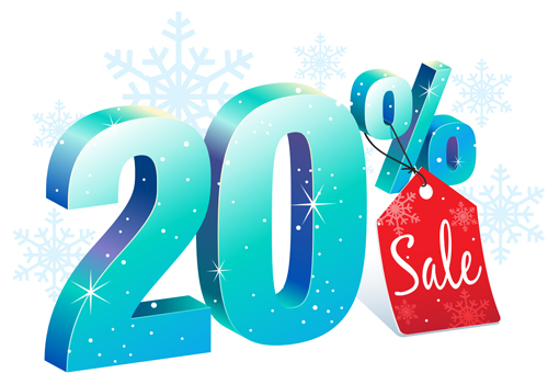 Christmas big sale vector material 03