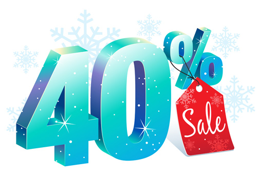 Christmas big sale vector material 06