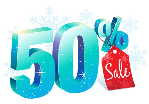 Christmas big sale vector material 07