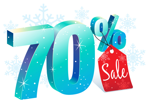 Christmas big sale vector material 09