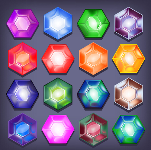 Colored diamond shiny vectors 02 Colored diamond shiny vectors 02