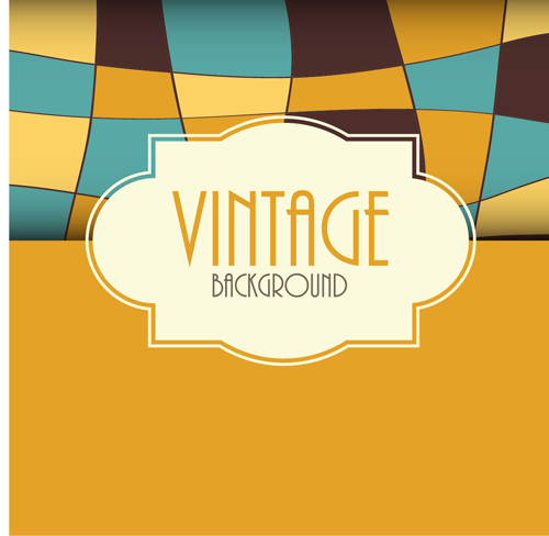 Cute vintage background vectors design 04
