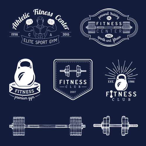 training logotype label fitness 