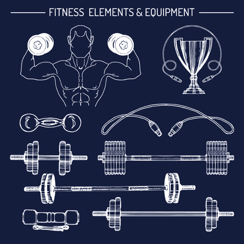 Fitness training label with logotype vector set 05 Fitness training label with logotype vector set 05