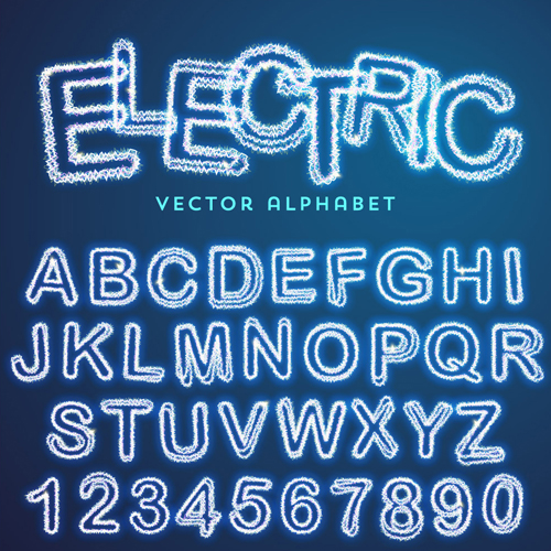 Lightning text effect vector 02 Lightning text effect vector 02