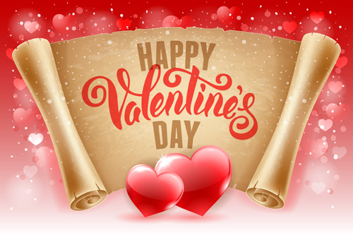 Romantic valentine day gift cards vector 04 Romantic valentine day gift cards vector 04