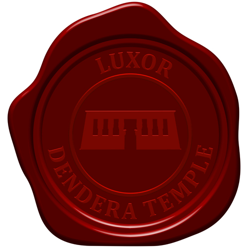 Sealing wax with world landmarks vector set 07