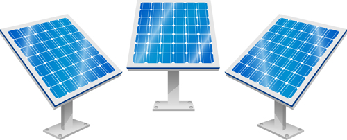 Solar panels vector material 02