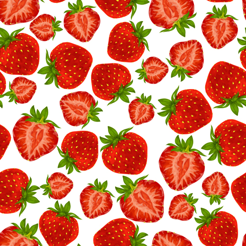 Strawberry pattern seamless vector Strawberry pattern seamless vector