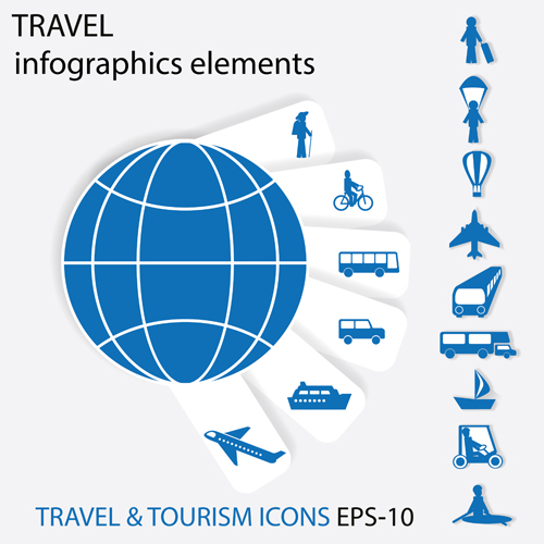 Travel with earth infographics elements 01 Travel with earth infographics elements 01