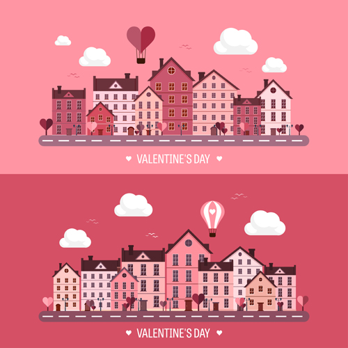 Valentines tay city template vector 06 Valentines tay city template vector 06