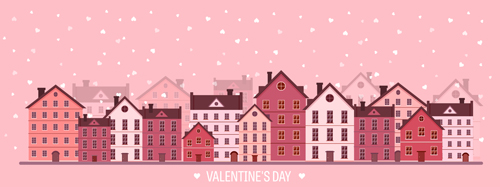 Valentines tay city template vector 09 Valentines tay city template vector 09
