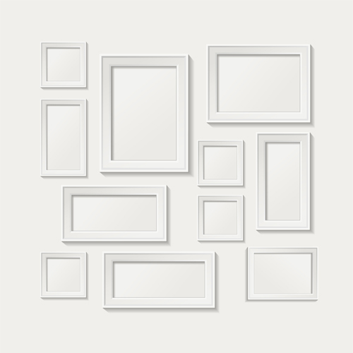 White frame on wall vector design 07 White frame on wall vector design 07