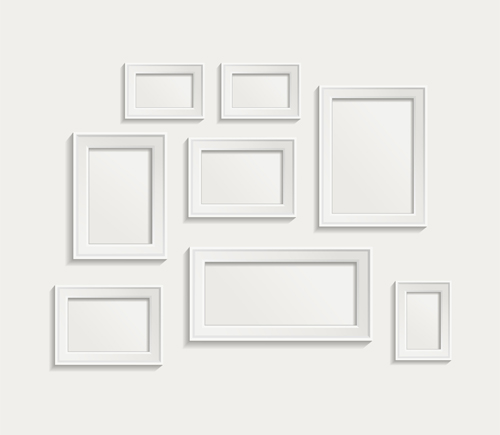 White frame on wall vector design 09 White frame on wall vector design 09