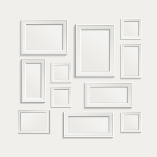 White frame on wall vector design 10 White frame on wall vector design 10