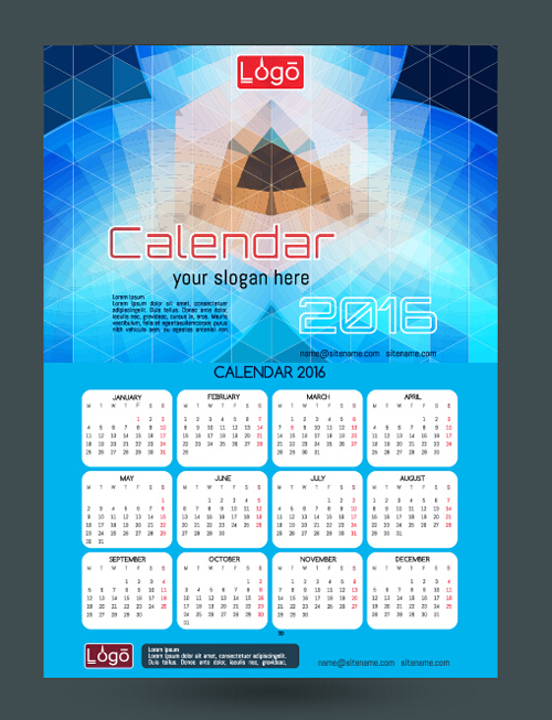 2016 technology calendar template vector 26 2016 technology calendar template vector 26