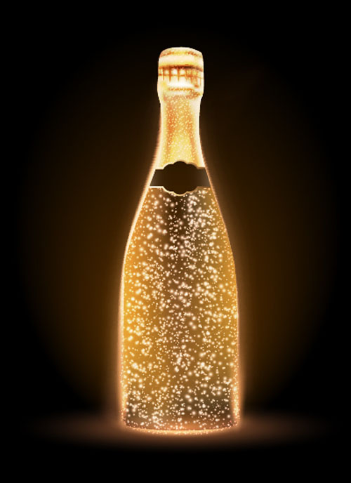 Champagne bottle vector material 04 Champagne bottle vector material 04