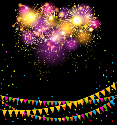 Colored confetti with happy birthday background vector 04 Colored confetti with happy birthday background vector 04