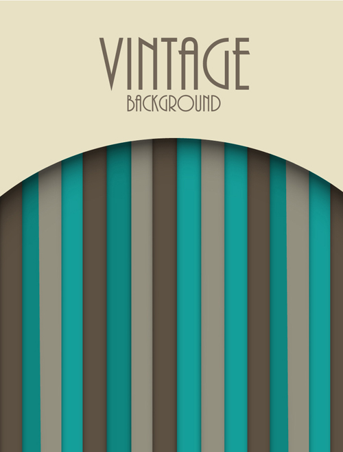 Cute vintage background vectors design 06 Cute vintage background vectors design 06