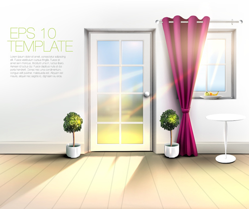 House interior corner background vectors set 03 House interior corner background vectors set 03