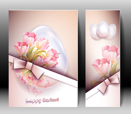 Pink flower with flyer design vector 12 Pink flower with flyer design vector 12