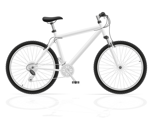 Realistic sports bicycle vector template set 01 Realistic sports bicycle vector template set 01