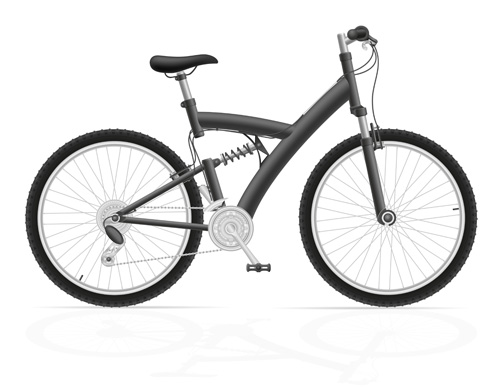 Realistic sports bicycle vector template set 04 Realistic sports bicycle vector template set 04