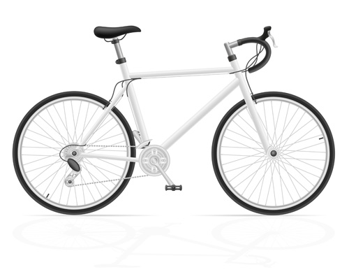 Realistic sports bicycle vector template set 05