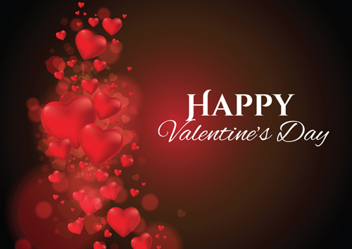 Red heart abstract valentines day background vector Red heart abstract valentines day background vector