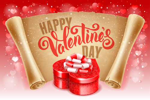 Romantic valentine day gift cards vector 02 Romantic valentine day gift cards vector 02