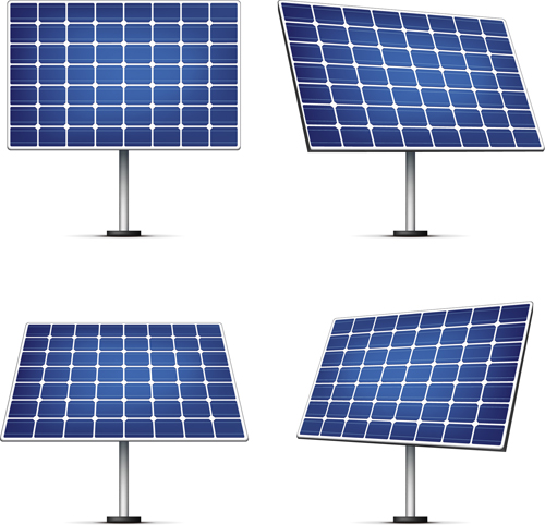 Solar panels vector material 01 Solar panels vector material 01