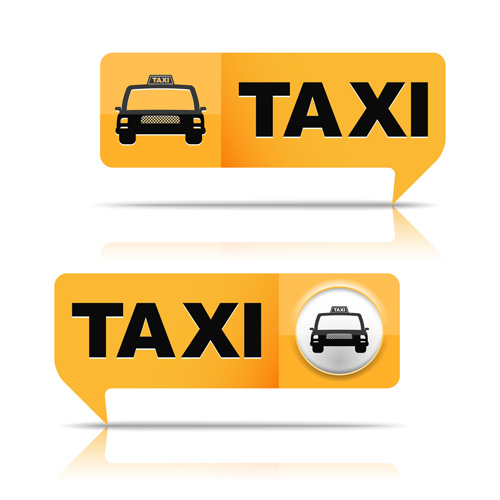 Taxi symbol design vector graphics 01 Taxi symbol design vector graphics 01