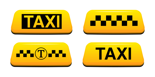 Taxi symbol design vector graphics 03 Taxi symbol design vector graphics 03