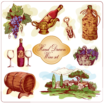 Vintage food labels creative material 03