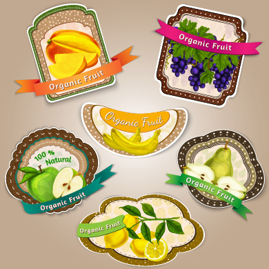 Vintage food labels creative material 04 Vintage food labels creative material 04