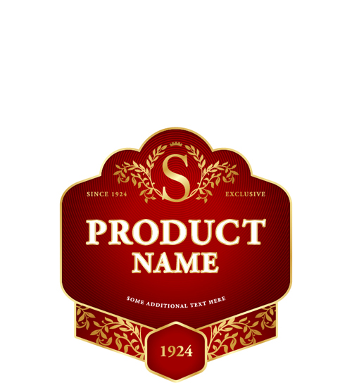 wine vintage material label 