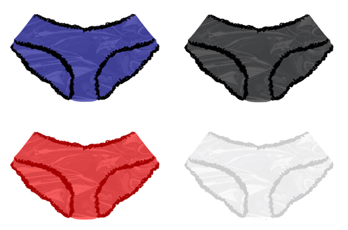 Woman knickers vectors set 02 Woman knickers vectors set 02
