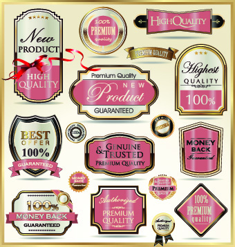 Vintage guarantee premium labels vector 01 Vintage guarantee premium labels vector 01