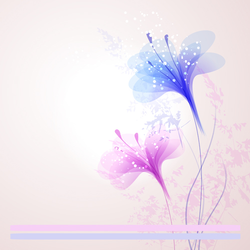Blue with purple flower with dream vector Blue with purple flower with dream vector