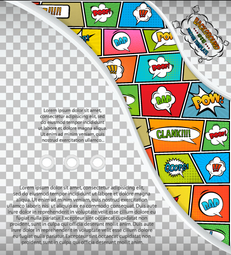 Cartoon speech bubbles with background template vector 12 Cartoon speech bubbles with background template vector 12