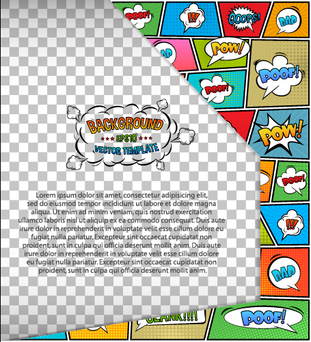Cartoon speech bubbles with background template vector 14 Cartoon speech bubbles with background template vector 14